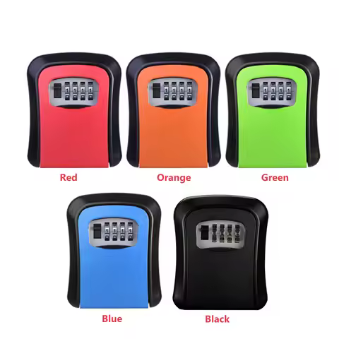 Code Lock Case 4 Digit Combination Password Wall Mount Key Box Password Lock ABS Plastics for Indoor