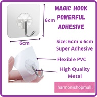 Ready Stock Magic Hook Powerful Adhesive, Kitchen Bathroom Bedroom Almari  (Pelekat Penyangkut Dinding)