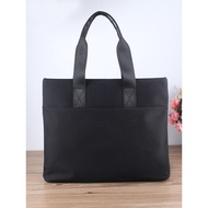 M/Amurg Business Simple Horizontal File Bag Portable A4 Briefcase Men Women Conference File Bag Trai