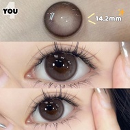 4YOU Natural Pink Contact Lens Grade(0~-8.00)) 14.2mm With Free Case