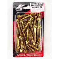 KRISS110 KRISS100 KRISS FL King Drag Screw Engine Skru enjin TITANIUM BLUE/GOLD P31