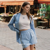 Brown sugar studio - Bormes shorts - กางเกงเอวยางยืดขาสั้น