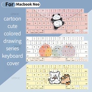 Cute Kawaii Cartoon Silicone Keyboard Cover for MacBook Neo 13" 512G 2026 A3404, Soft Skin Sticker P