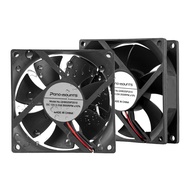 80mm Moisture-Proof Fan 2-Pack 12V DC 8025 High Airflow Cooling Fan 2 Wire 3Pin 3500RPM For rv fridg