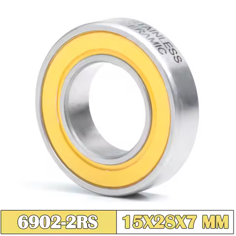 6902-2RS Stainless Bearing 15*28*7 mm ( 1 PC ) ABEC-5 6902 RS Bicycle Hub Front Rear Hubs Wheel 15 2