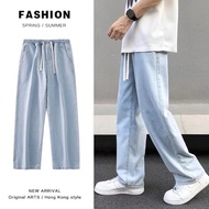 Jeans pants for men straight cut Men's denim pants for men wide leg pants comfortable baggy pants