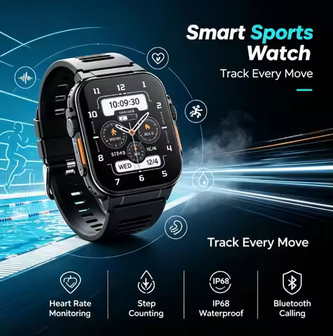 CDS9 Android Smart Watch – 256GB Large Storage, Rotary Pull Camera, GPS WiFi & Heart Rate Sports Tra
