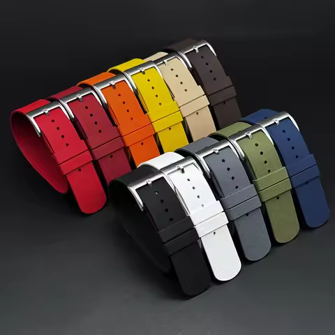 New Sports Fashion One Piece FKM Watch Strap 20mm 21mm 22mm Rubber Watch Band Wristband for Seiko Om