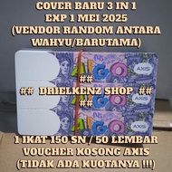 VOUCHER KOSONG AXIS 3 IN 1 EXP 1 MEI '25 1 IKAT 150 SN / 50 LEMBAR TIDAK ADA KUOTANYA!!!(KHUSUS KONTER PULSA YANG UDAH PAHAM YANG BOLEH ORDER!!!)