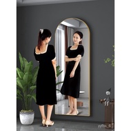 LP-8 New🍁Light Luxury Full-Length Mirror Wall Self-Adhesive Home Wall Mount Wall Internet Celebrity High-Looking Arch Fi