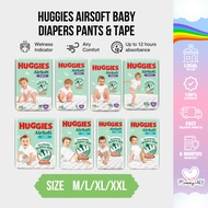 HUGGIES AirSoft Diapers - M/L/XL/XXL, Breathable, Leakproof, 12-Hour Absorbency