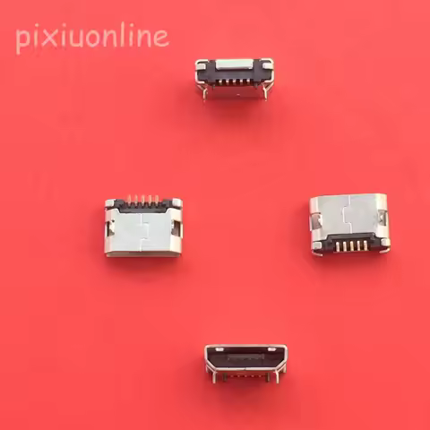 10pcs G19Y Micro USB 5pin Female Connector for Mobile Phone Micro USB Charging Socket Straight Mouth
