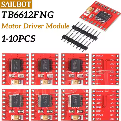 1-10PCS TB6612 Dual Motor Driver 1A TB6612FNG Microcontroller Better than L298N