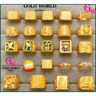 GW Jewellery Fashion Accessories 50 Designs Cincin Lelaki Emas Korea Cop Belah Rotan Bangkok 916 Tulen Adjustable 24k Gold Rings for Men The Best Ring for Men's Birthday