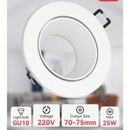 GU10 Recessed Spotlights, White, Ceiling Mounted Downlights For Living Room, Dining Room, Home Decor