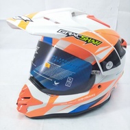 Gracshaw G8888 Helmet Gazzer SD LTG-Orange+Blue+Visor-L