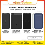 Xiaomi Powerbank3 Ultra Compact / 33W Powerbank / 10W Wireless Powerbank | Redmi Powerbank |Original