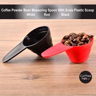 (Ready Stock)Espresso Coffee Bean Milk Powder Measuring Spoon With Scale Plastic Scoop WHITE RED BLA