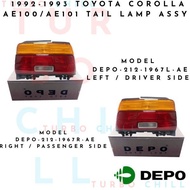 DEPO-212-1967-AE 1992-1993 TOYOTA COROLLA AE100/AE101 TAIL LAMP ASSY ECE.