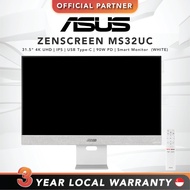 ASUS ZenScreen MS32UC / MS27UC /  32" / 27" 4K UHD | 5ms(GTG) | IPS Smart Monitor - White