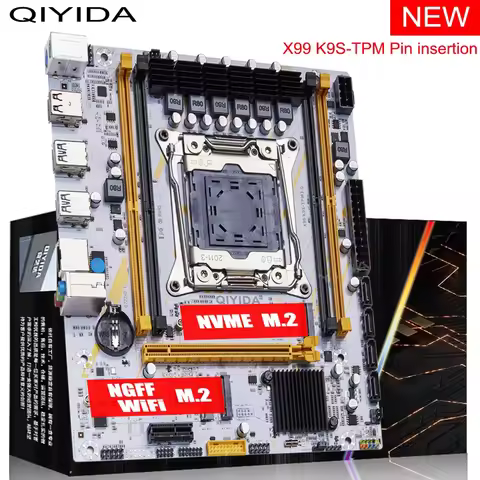 QIYIDA X99 motherboard LGA 2011 3 X99 C612chip with M.2 slot Support DDR4 Memory SATA3.0 USB3.0 PCI1