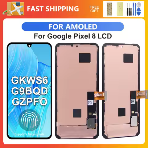 AMOLED For Google Pixel 8 For Pixel 8 GKWS6 G9BQD GPJ41 LCD Display Touch Screen Digitizer Assembly 