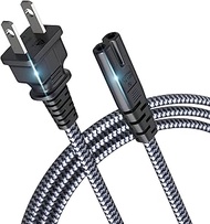 Power Cord, Goalfish 6.6ft/2m AC Power Cable 7A 125V TV Power Cord 18AWG 2 Prong Power Cable Replace