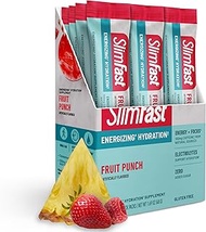 SlimFast Hydration Packets, Intermittent Fasting Electrolytes, Energy Powder Drink Mix, Caffeine fro