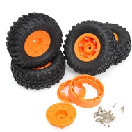 4pcs 57x27mm 1.0" Beadlock Wheel & Tire Set- for TRX4M, SCX24, AX24, FCX24/FCX24M - 1/18 1/24 RC Cra