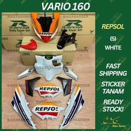 RAPIDO Coverset Honda Vario 160 Repsol (5) White Body Cover Set (Sticker Tanam)