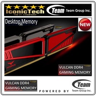 TEAM VULCAN 8GB DDR4 2400 Gaming Ram Memory For PC (Gray:TLGD48G2400HC1401)