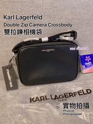 原售$1099👉特價$958 👉蝕本清貨價$899無眼睇🤦🏻‍♀️ 😍正版美國🇺🇸✅香港現貨 Karl Lagerfeld Paris Maybelle Double Zip Camera Cross