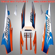 Tem xe Future Decal xe Future 1 như ZIN TEM như XỊN dán dàn áo xe máy XANH NGỌC