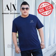 BAJU BESAR>RUBBER PRINT Unisex Big Size T-shirt 100% Cotton Plain Tee 3XL/4XL/5XL/6XL T Shirt Men T 