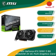 MSI GeForce RTX 5060 Ti 8G Shadow 2X OC Plus 8GB GDDR7 Graphics Card