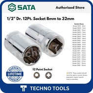SATA 1/2" DR. 12PT Socket 8, 9, 10, 11, 12, 13, 14, 15, 16, 17, 18, 19, 20, 21, 22, 23, 24, 27, 30, 