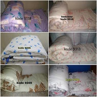 Bedcover set single (Bedcover + sprei ukuran 120x200) bahan perca My Love