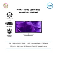 Dell Pro 34 Plus USB-C Hub Monitor - P3425WE Curved (3440 x 1440, IPS, 100Hz, VESA, HDMI, DP, USBC 9