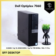 Dell Optiplex 7060 SFF Intel Core i5-8400 up to 32GB RAM 1TB SSD Win 11 Pro Refurbished Desktop PC