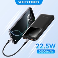 Vention 20000mAh Power Bank PD20W QC 3.0 22.5W Two-way Fast Charging For iPhone iPad Samsung Xiaomi