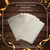500pcs| A5 Envelope | Cream Colour |Sampul Cream A5 | A5 奶奶色信封 16.2cm X 22.6 cm| Ready stock| 80gsm