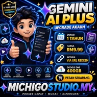 ✨ Google AI Plus Gemini Pro 1 Tahun | 🔗 URL Redeem Akaun Sendiri | ☁️ 400GB | 🎬 Veo 3 | 💎 Flow 200 K