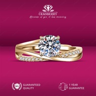 Cranberry Jewelry Women's Ring Premium Platinum Plated Anti-Fade Anti-Color Changing Official 1 Year