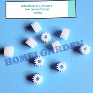 10 PCS - Plastic Gear 12 Teeth 15 Teeth Shaft Hole 3mm Hole Type D Motor N20 STEM Model Making - HM0