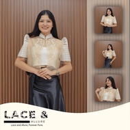 Modern Filipiniana Embroidered Ethnic Bolero Top (Collar)
