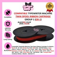 Compatible Group 1 GROUP 1 GR1 GR-1 GR 1 Twin Spool Ribbon Cartridge BlackRed Typewriter DIN 2103 32