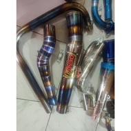 Raider 150 Carb / Fi Daeng Sai 4 open pipe muffler