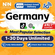 Germany eSIM Ultra 1-30 Days 500MB-10GB 5G/4G Data | Instant 24h Email Delivery |High Speed Travel D