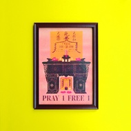 Pray 1 Free 1 Original Silkscreen A4/ A3 Original Artwork | Malaysian Art Home Decor