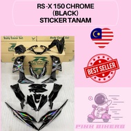 Coverset RS-X RSX 150 Chrome Sticker Bodyset Sticker Tanam Hijau Lumut Blue Silver